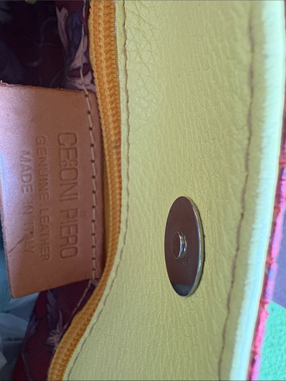 Cecchi E Cecchi Italy Woven Leather Tote Handbag Burgundy Made in Italy - Picture 6 of 11